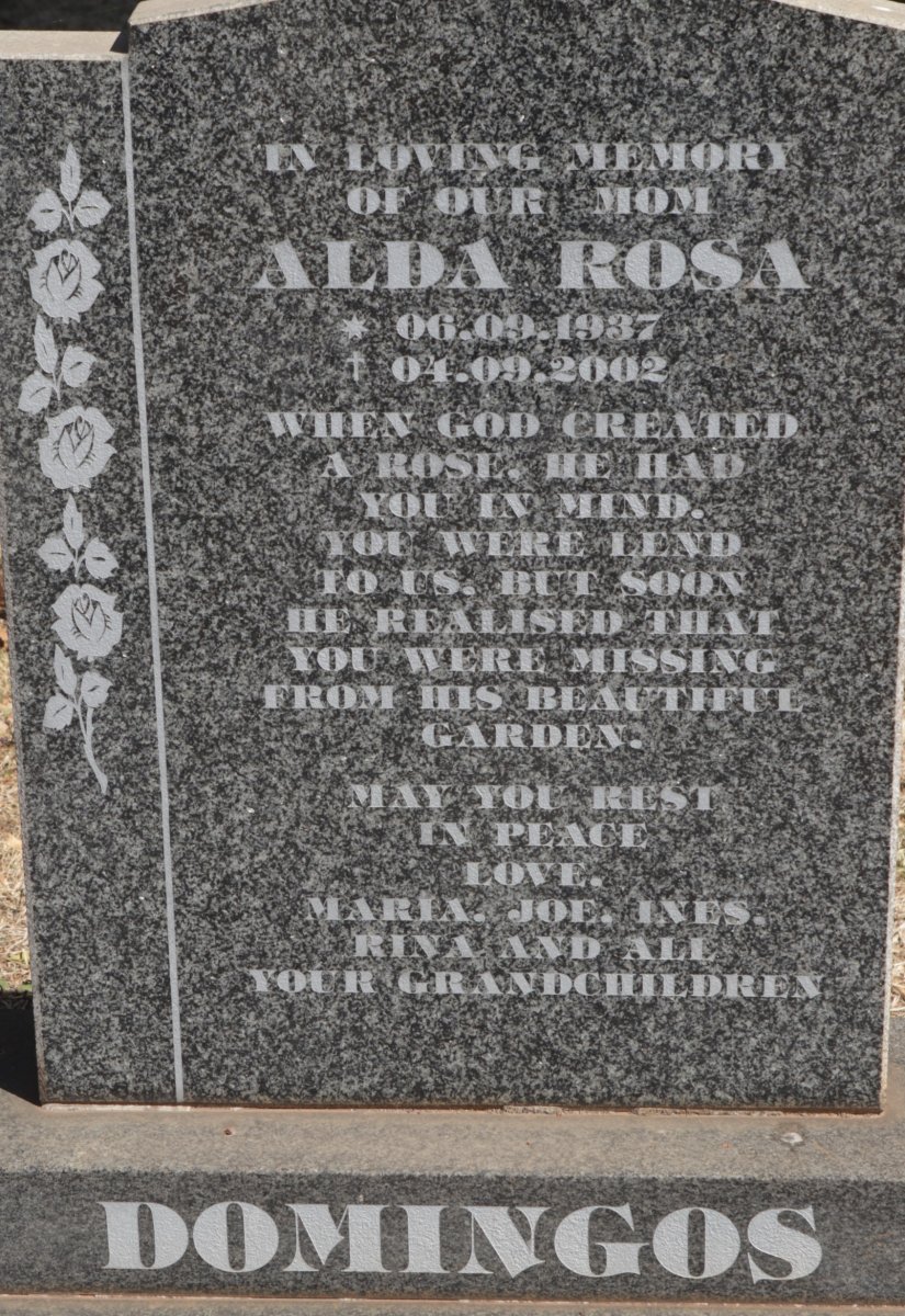 DOMINGOS Alda Rosa 1937-2002