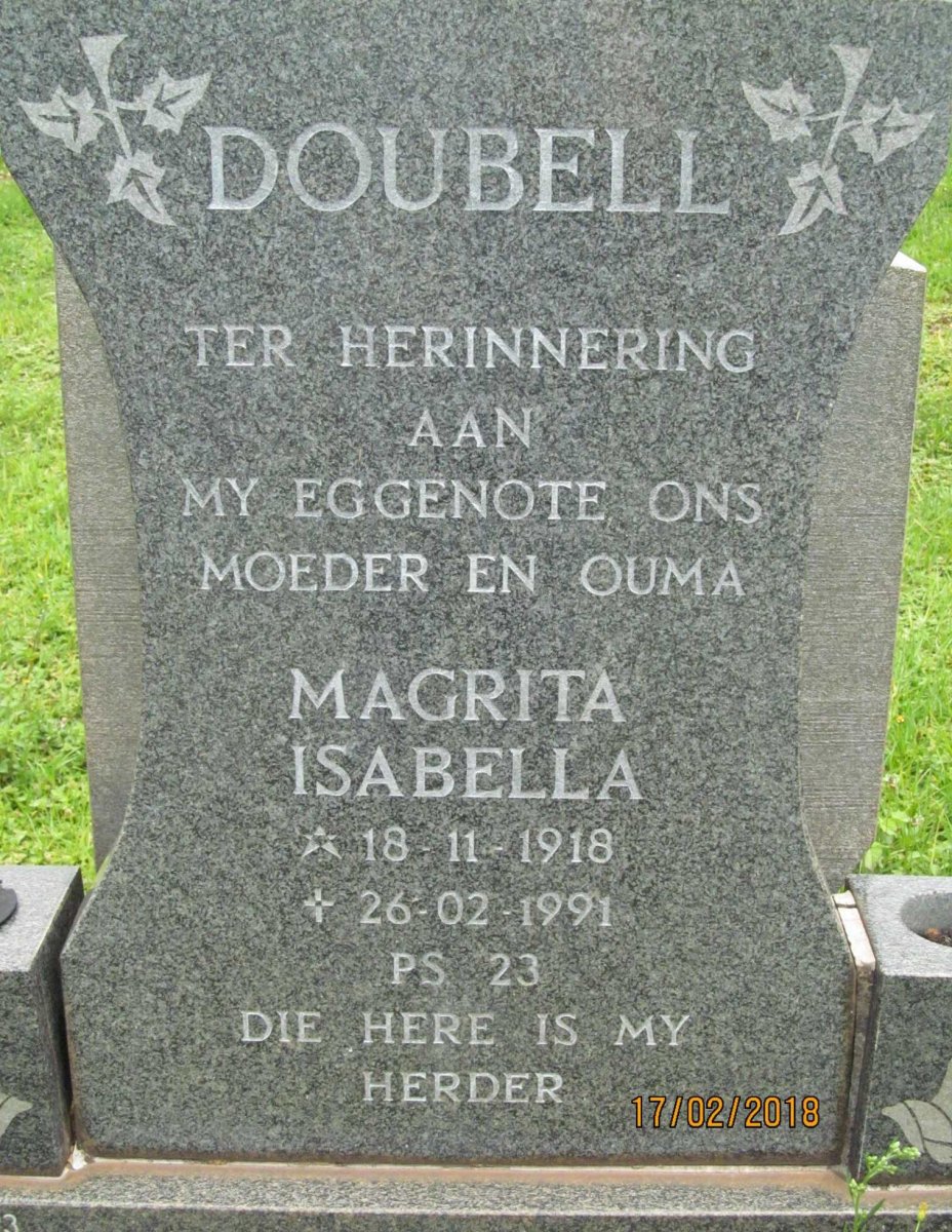 DOUBELL Magrita Isabella 1918-1991