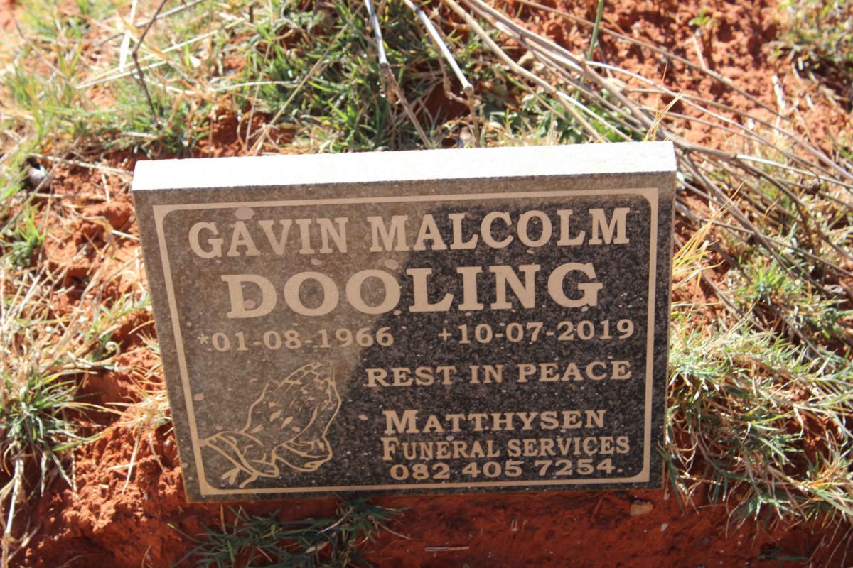 DOOLING Gavin Malcolm 1966-2019