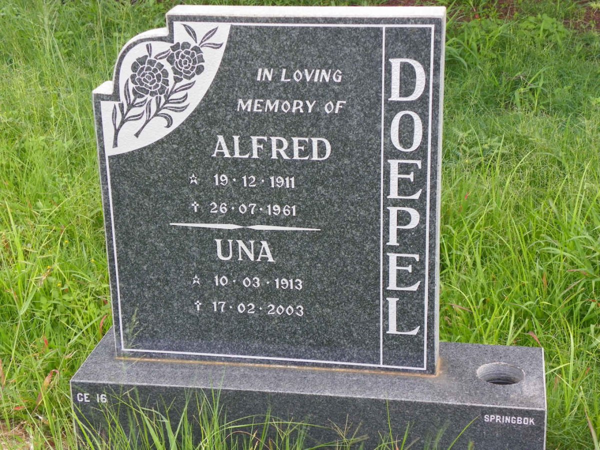 DOEPEL Alfred 1911-1961 &amp; Una 1913-2003