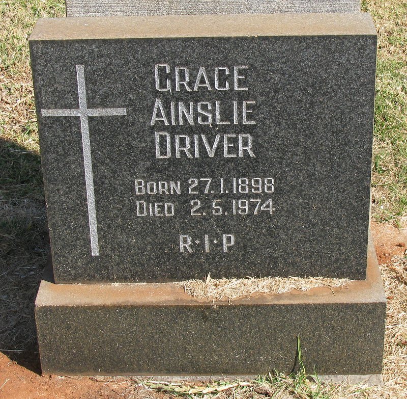 DRIVER Grace Ainslie 1898-1974