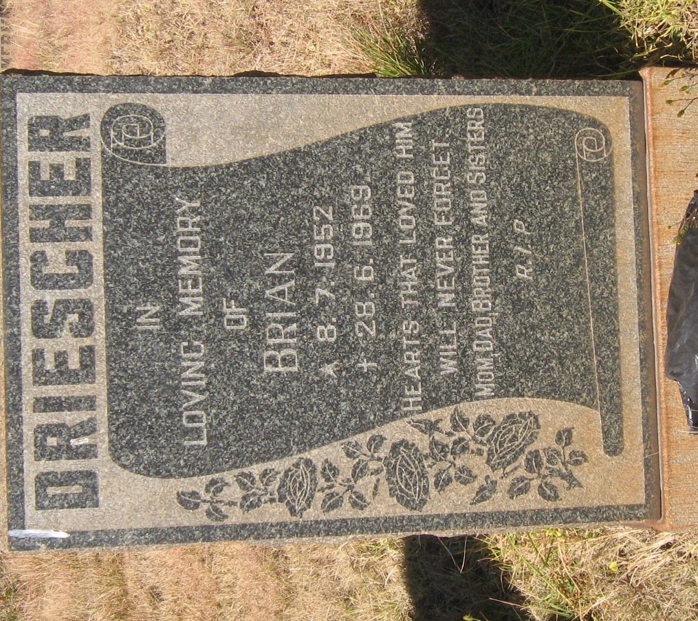 DRIESCHER Brian 1952-1969
