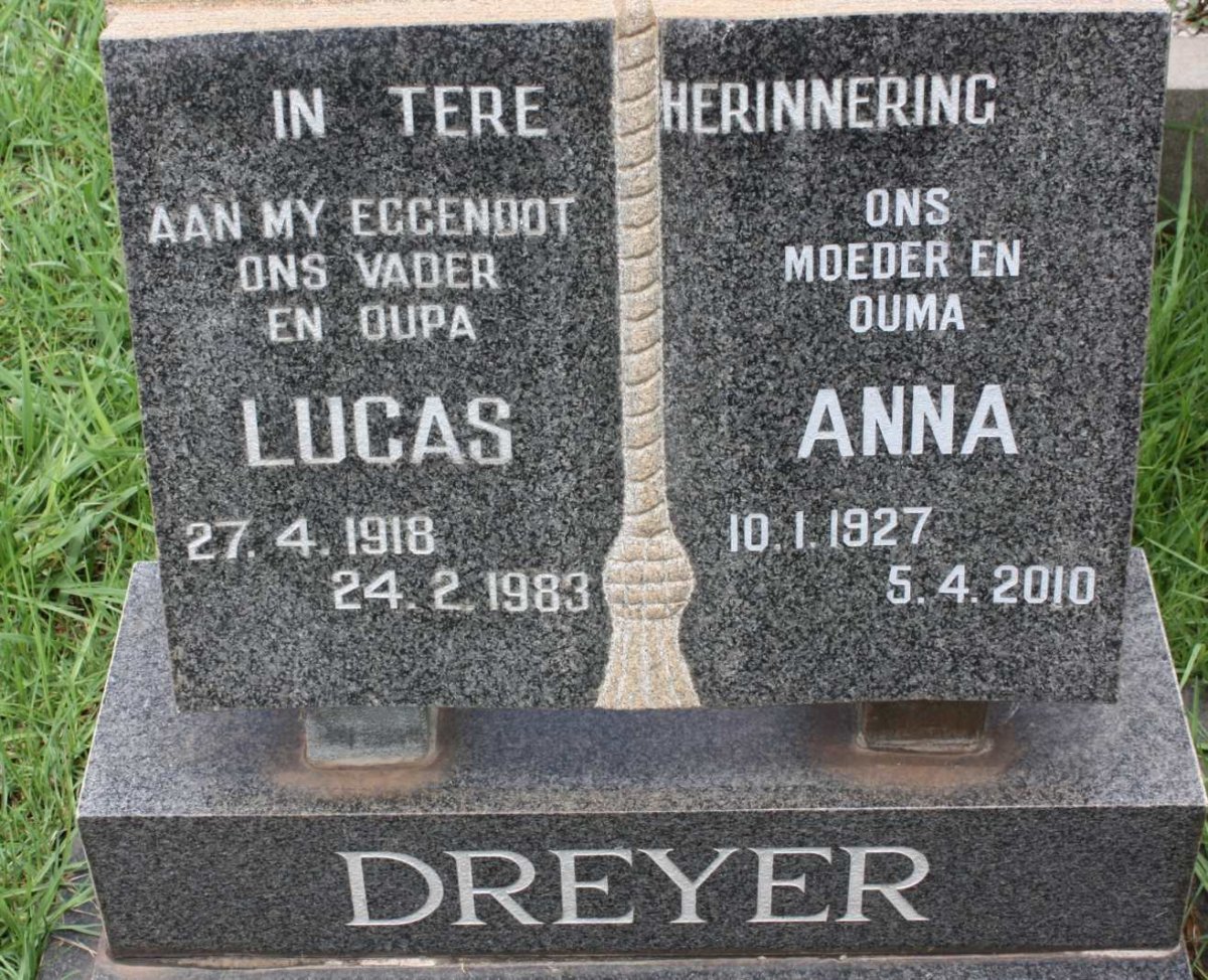 DREYER Lucas 1918-1983 &amp; Anna 1927-2010