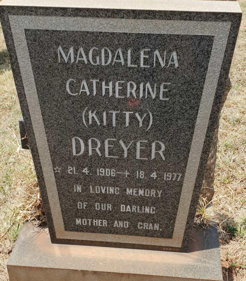 DREYER Magdalena Catherine 1906-1977