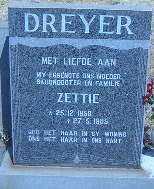 DREYER Zettie 1958-1985