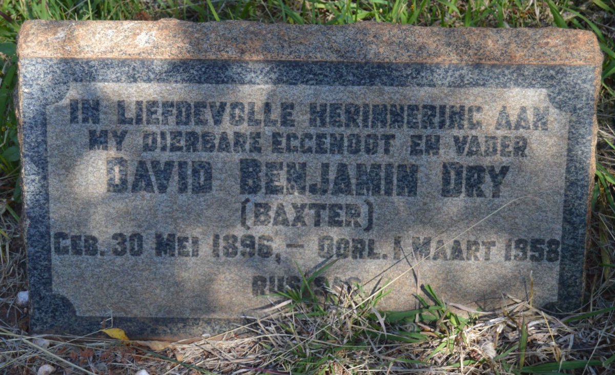 DRY David Benjamin 1896-1958