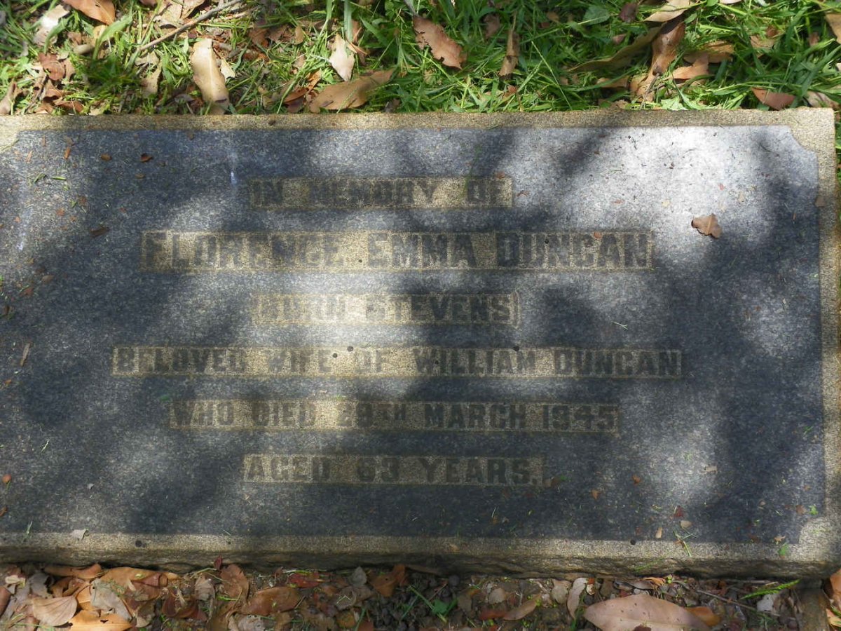 DUNCAN Florence Emma nee STEVENS -1945