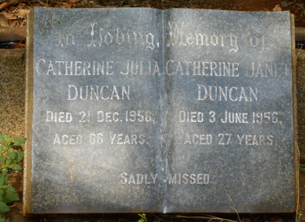 DUNCAN Catherine Julia -1956 :: DUNCAN Catherine Janet -1956