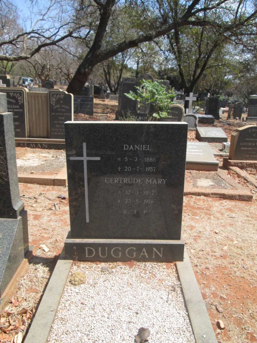 DUGGAN Daniel 1888-1957 &amp; Gertrude Mary 1882-1976