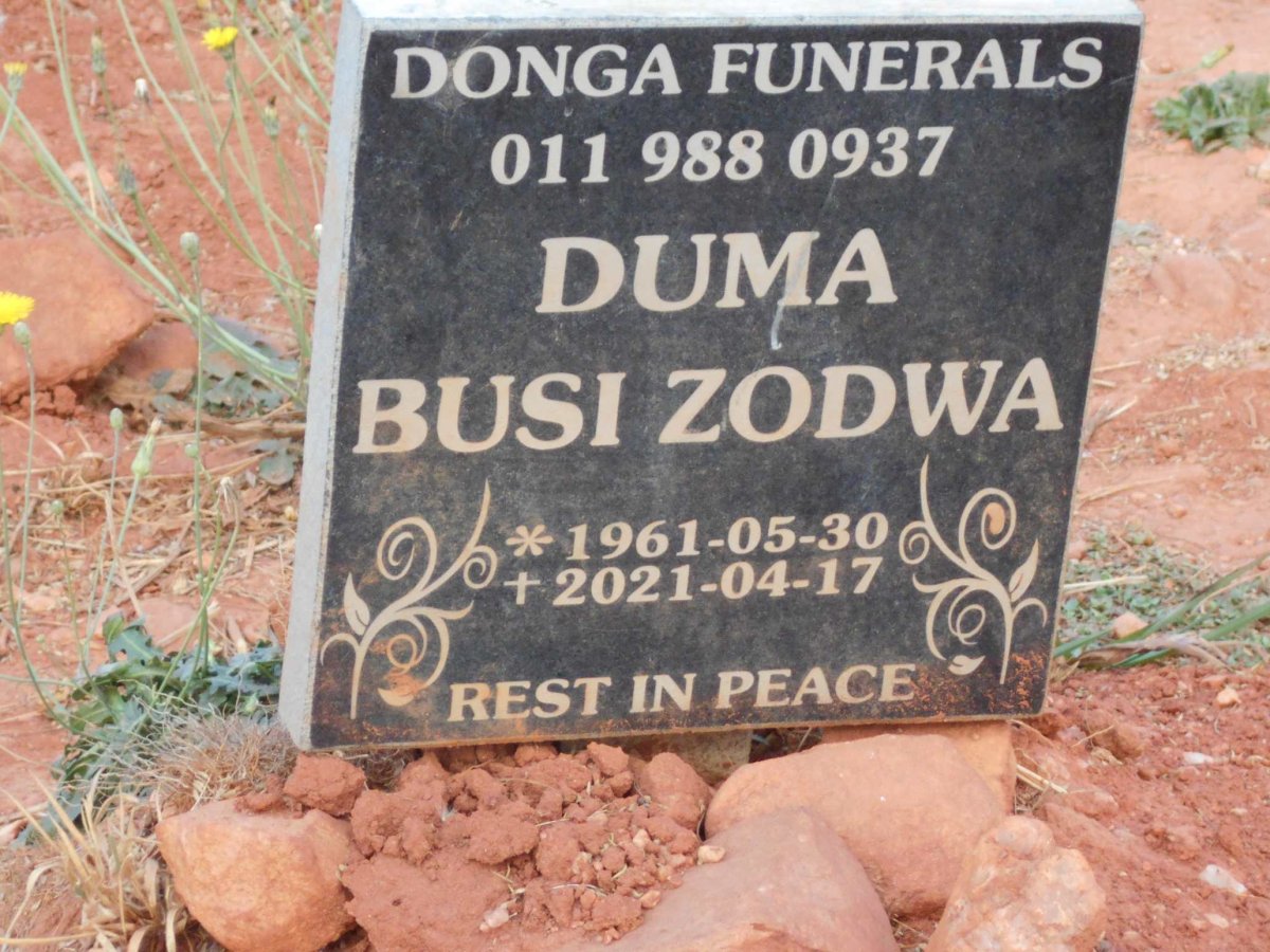 DUMA Busi Zodwa 1961-2021
