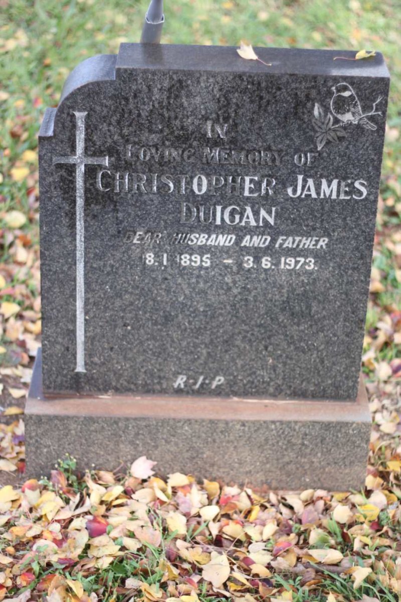 DUIGAN Christopher James 1895-1973
