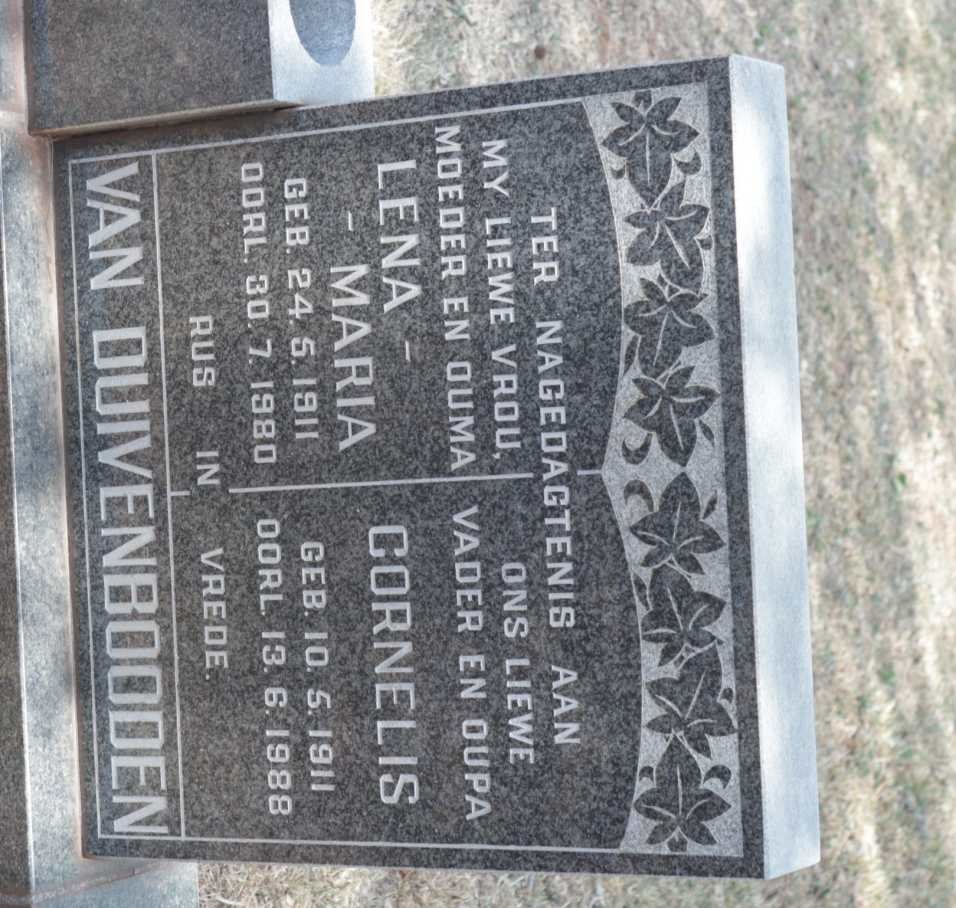 DUIVENBOODEN Cornelis, van 1911-1988 &amp; Lena Maria 1911-1980
