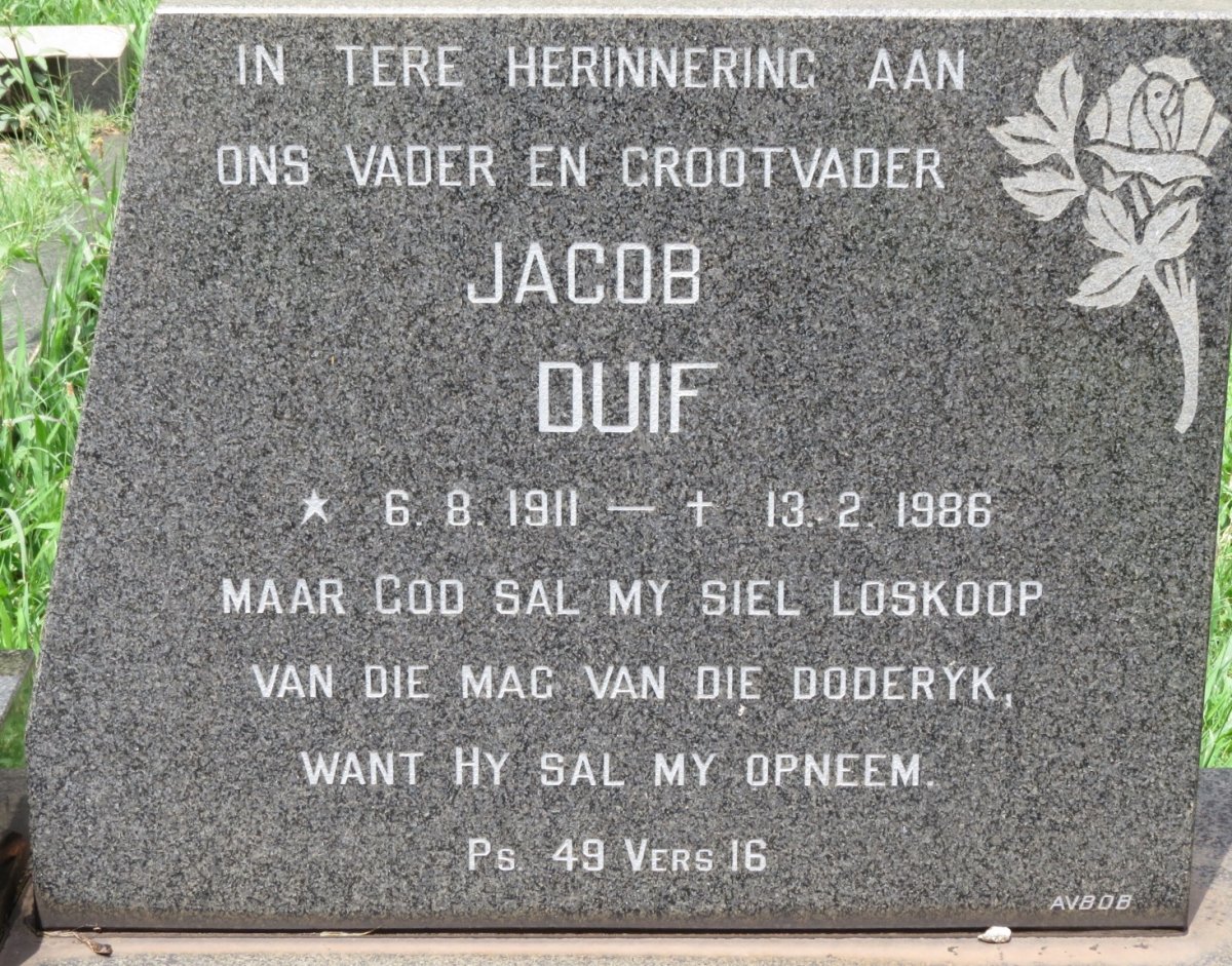 DUIF Jacob 1911-1986