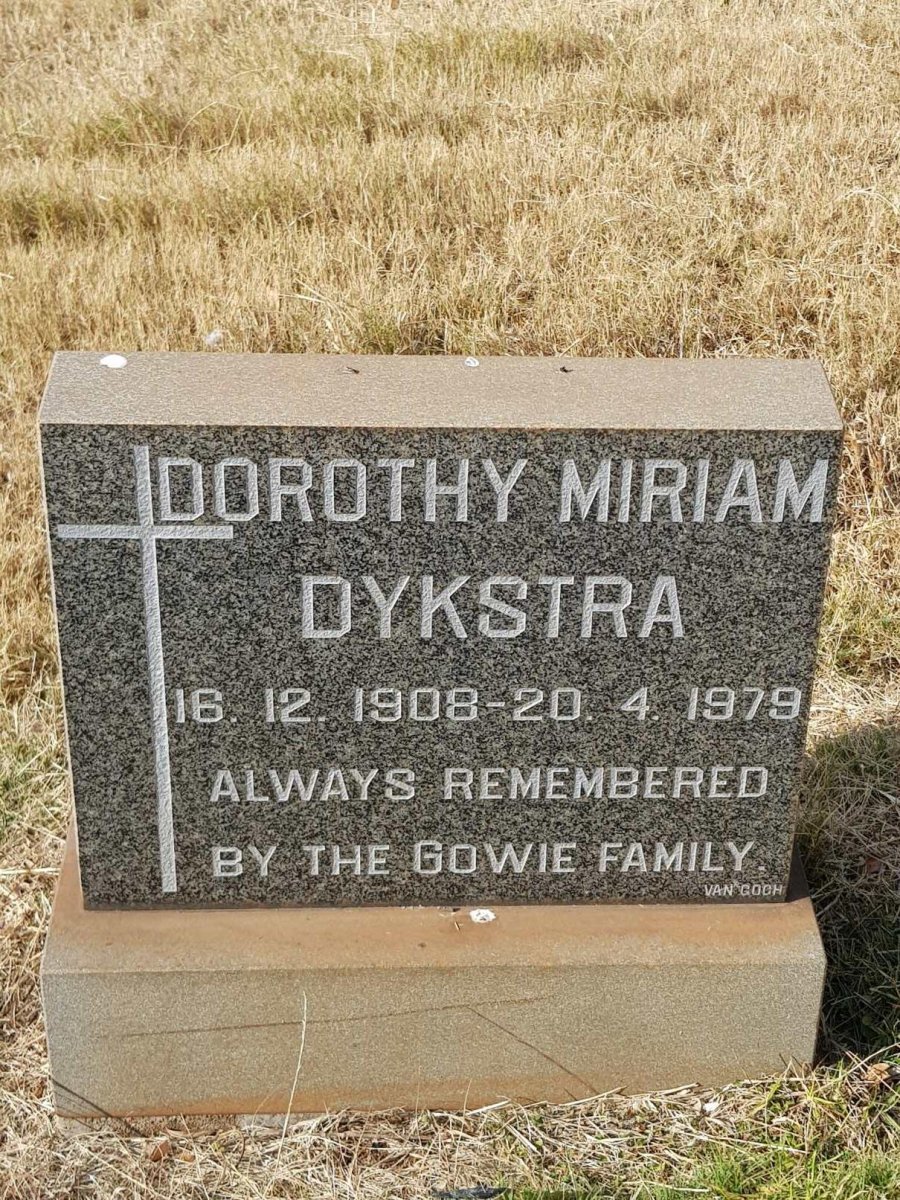 DYKSTRA Dorothy Miriam 1908-1979