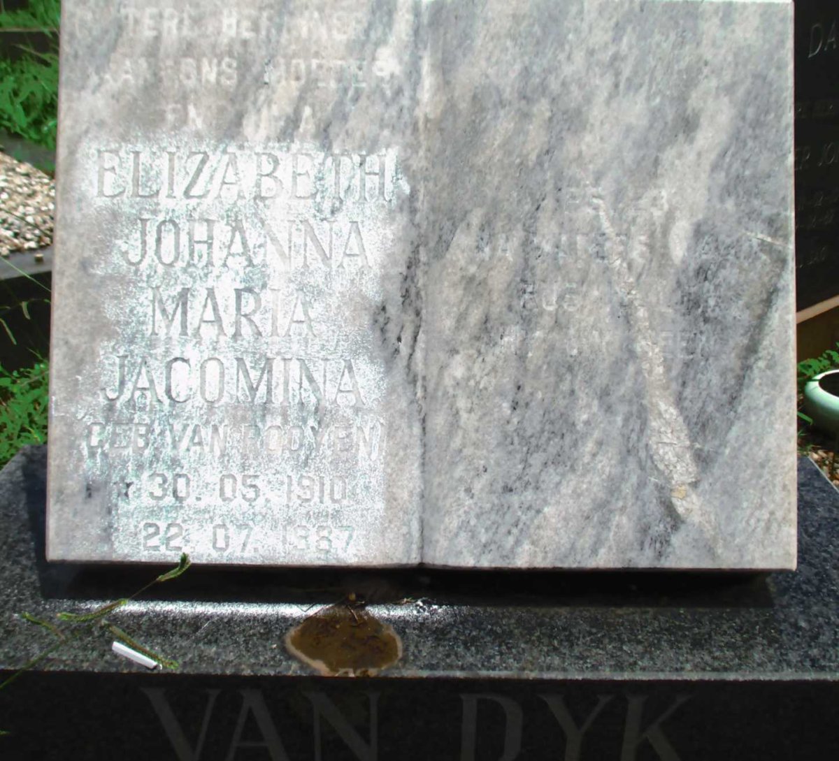 DYK Elizabeth Johanna Maria Jacomina, van nee VAN ROOYEN 1910-1987
