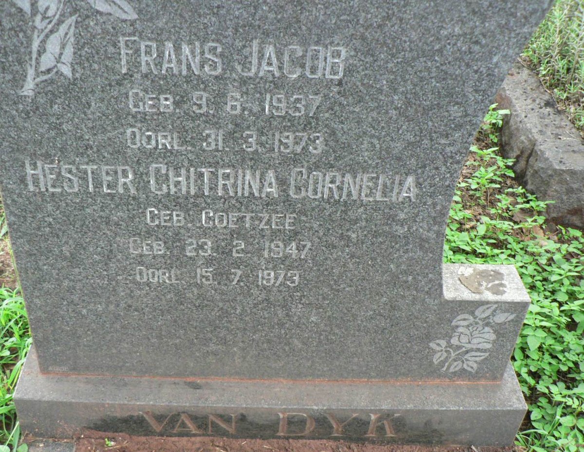 DYK Hester Chitrina Cornelia, van nee COETZEE 1947-1973