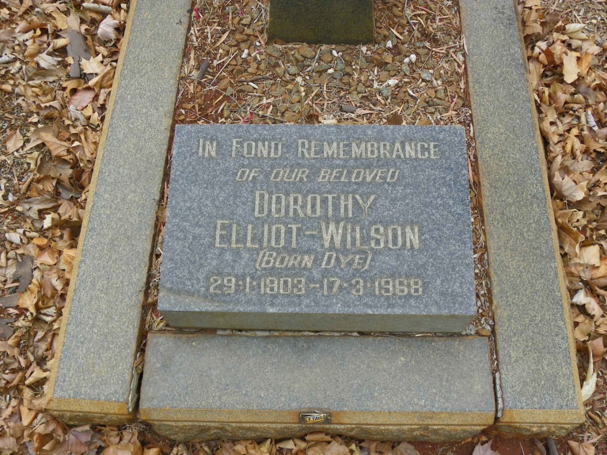 ELLIOT-WILSON Dorothy nee DYE 1903-1968