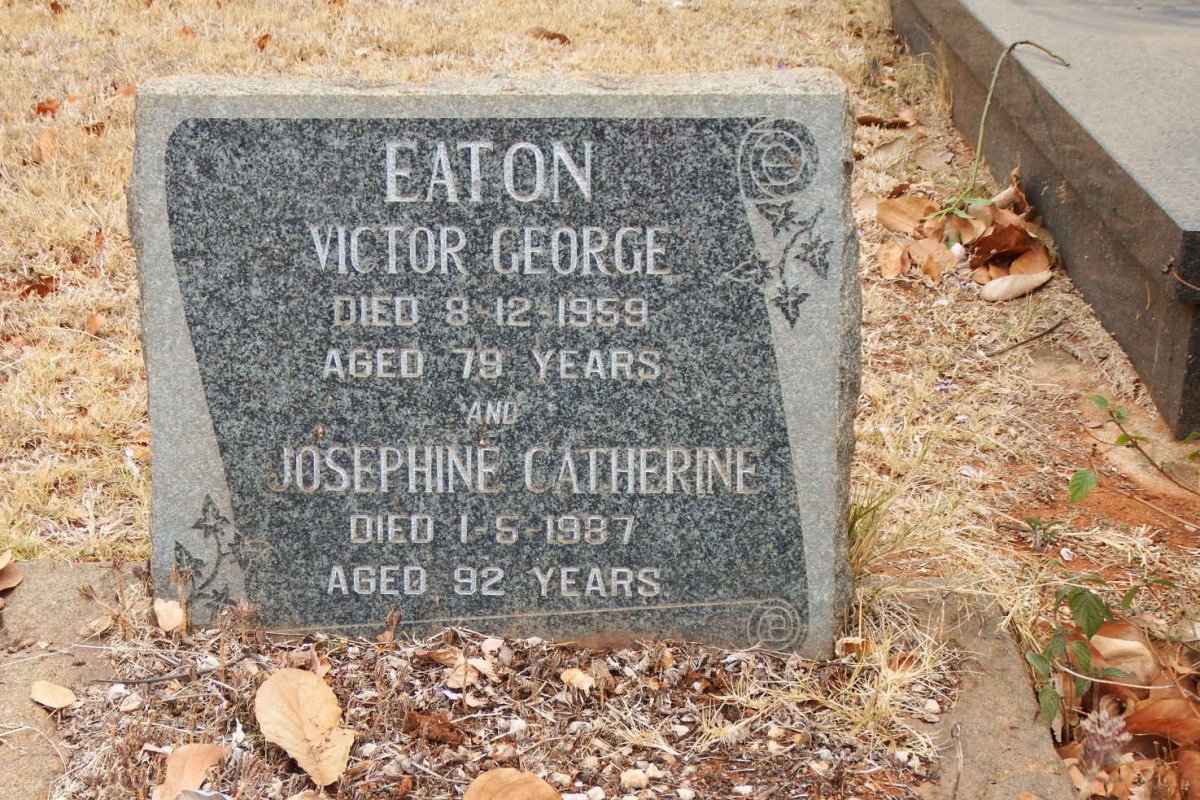 EATON Victor George -1959 &amp; Josephine Catherine -1987
