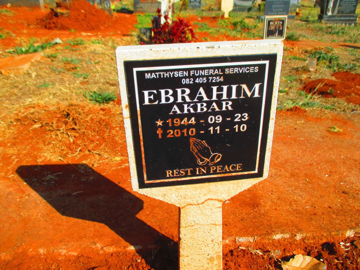 EBRAHIM Akbar 1944-2010
