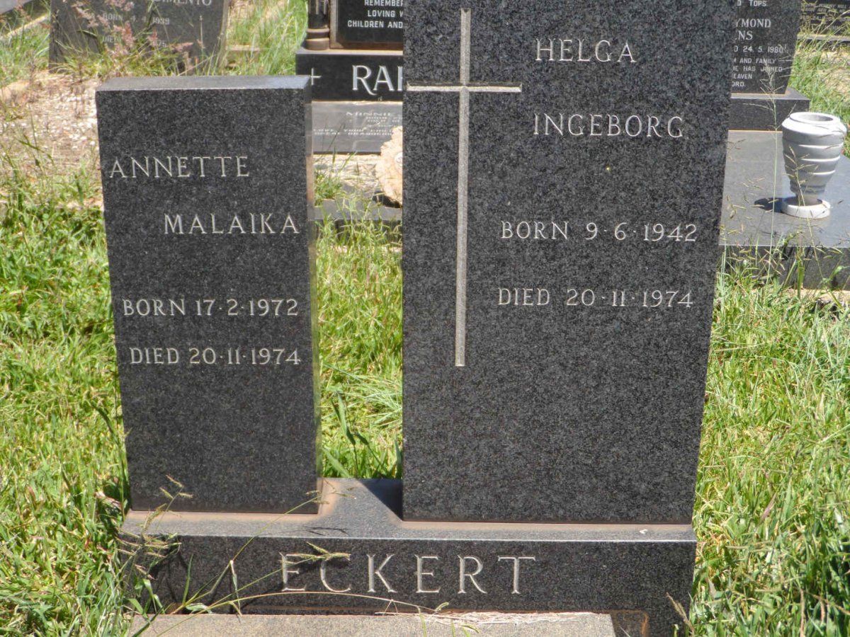 ECKERT Helga Ingeborg 1942-1974 :: ECKERT Annette Malaika 1972-1974