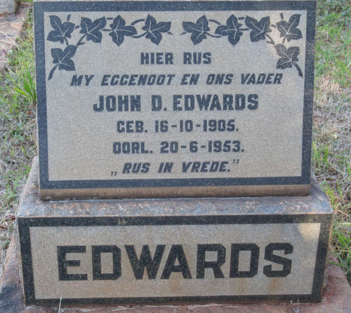 EDWARDS John D. 1905-1953