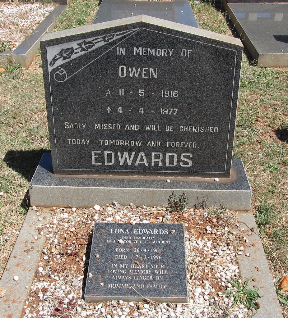 EDWARDS Owen 1916-1977 :: EDWARDS Edna 1961-1996