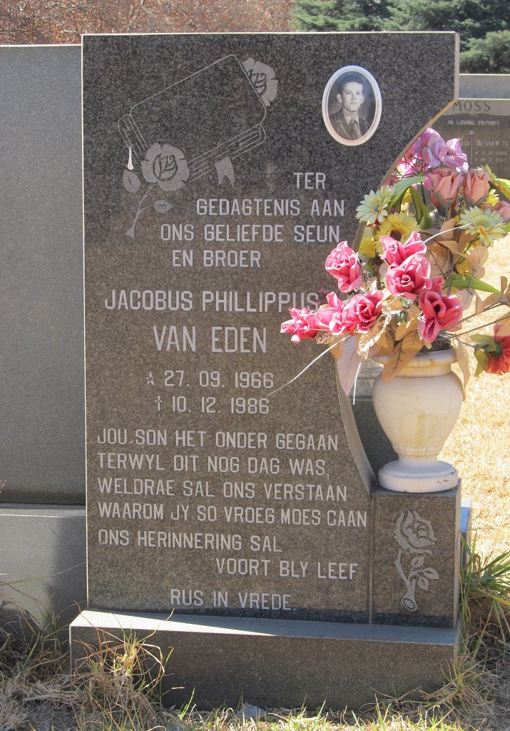 EDEN Jacobus Phillippus, van 1966-1986