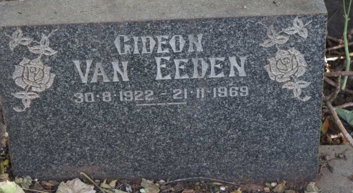 EEDEN Gideon, van 1922-1969