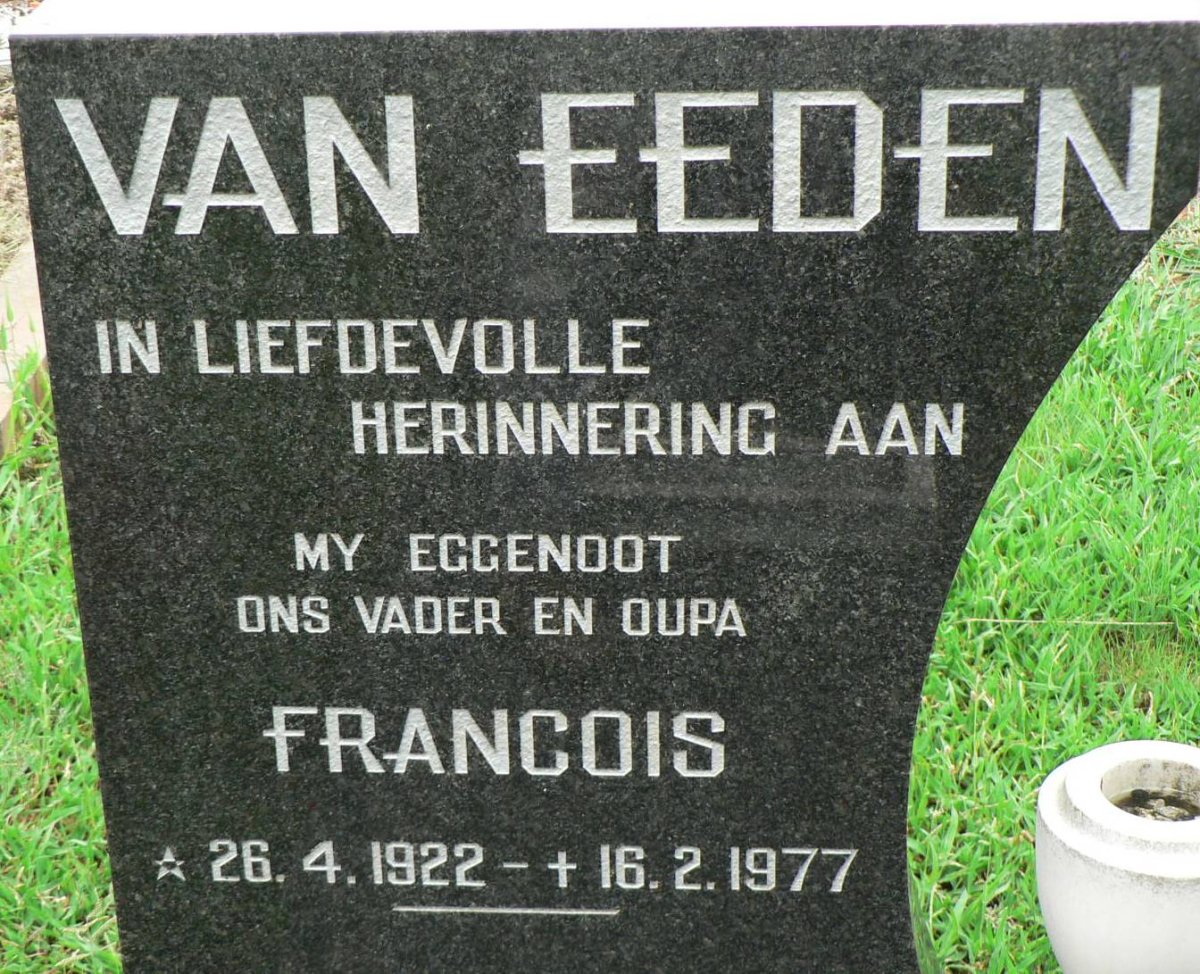 EEDEN Francois, van 1922-1977