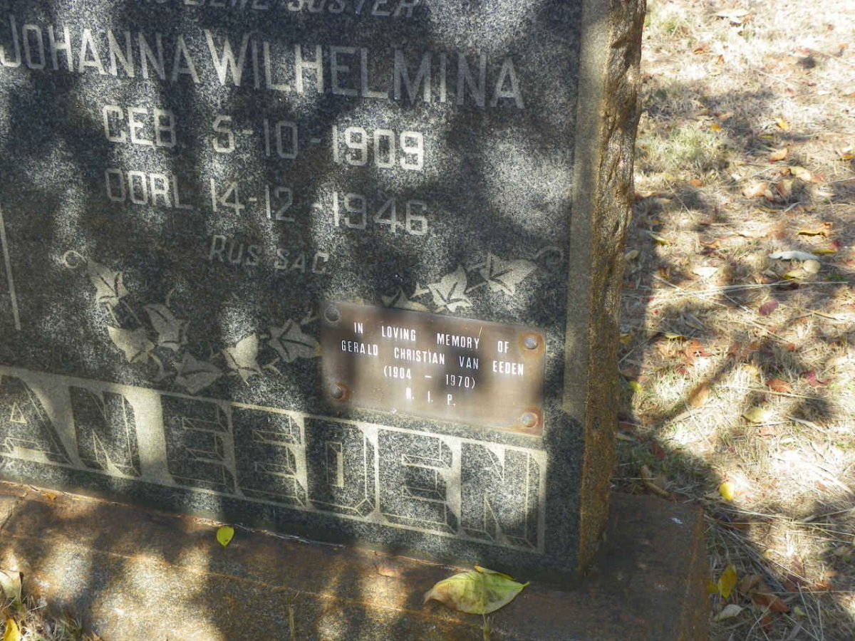 EEDEN Gerald Christian, van 1904-1970