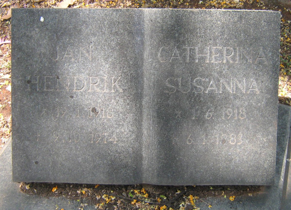 EEDEN Jan Hendrik, van 1918-1974 &amp; Catherina Susanna 1918-1983