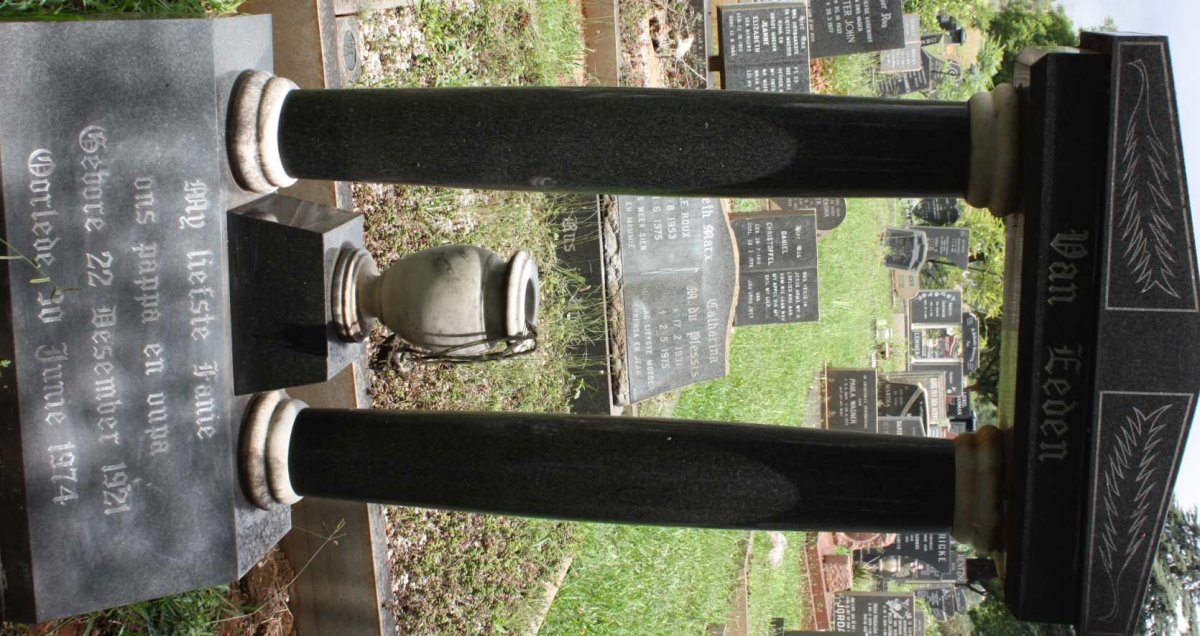 EEDEN Fanie, van 1921-1974