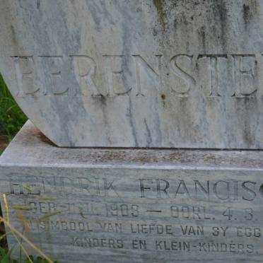 EERENSTEIN Hendrik Fransiscus 1903-1981