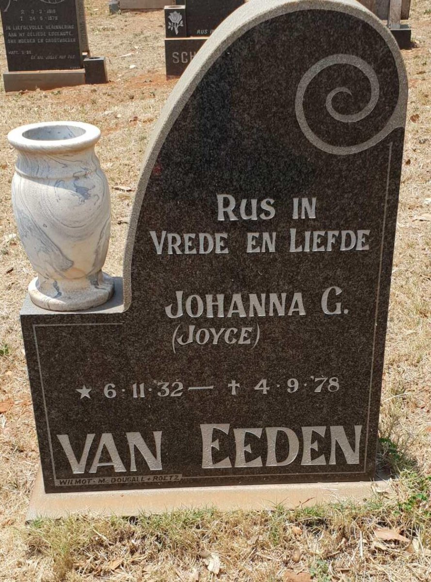 EEDEN Johanna G., van 1932-1978