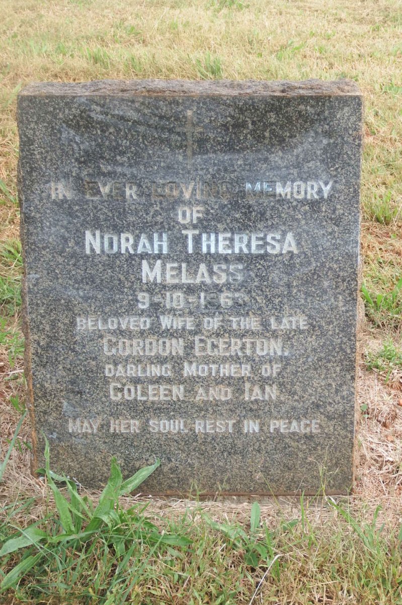 EGERTON Norah Theresa nee MELASS -1963