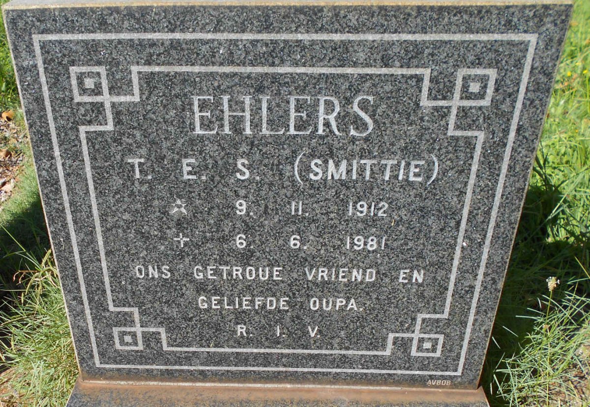 EHLERS T.E.S. 1912-1981