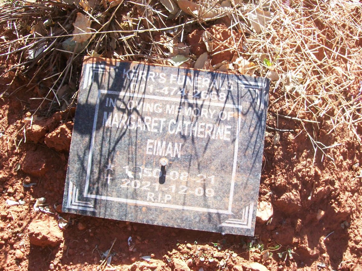 EIMAN Margaret Catherine 1950-2021