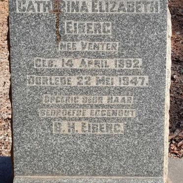 EIBERG Catherina Elizabeth nee VENTER 1892-1947