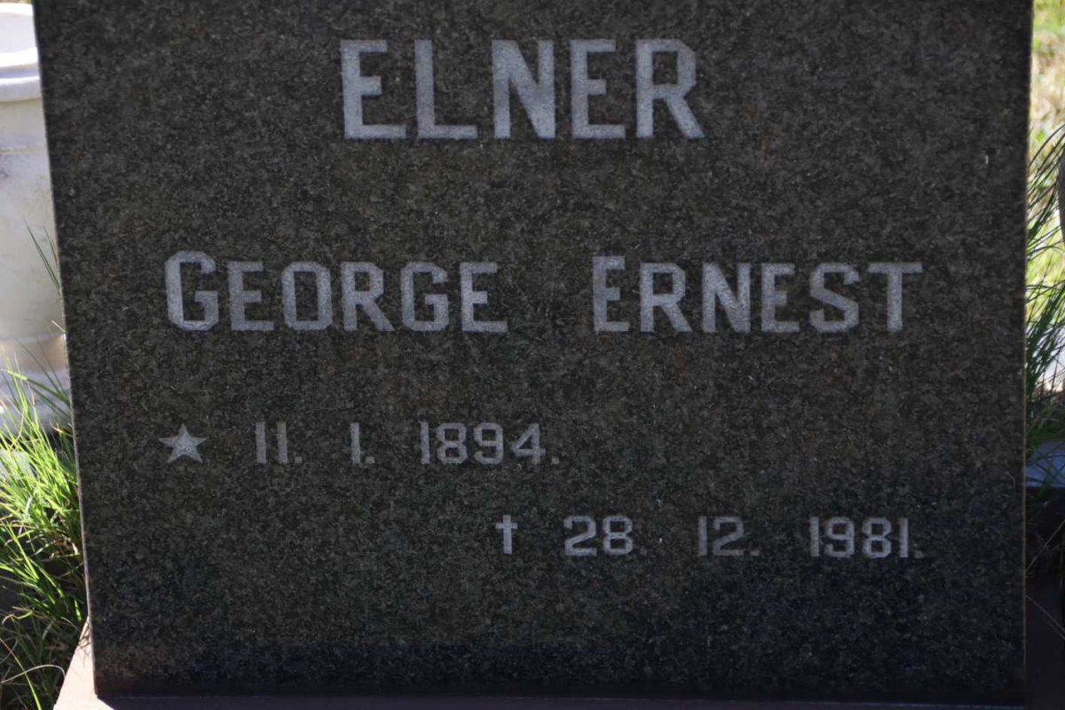 ELNER George Ernest 1894-1981