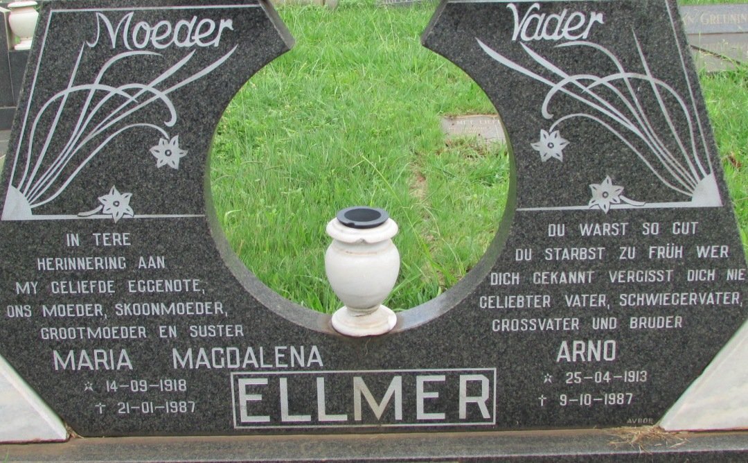 ELLMER Arno 1913-1987 &amp; Maria Magdalena 1918-1987