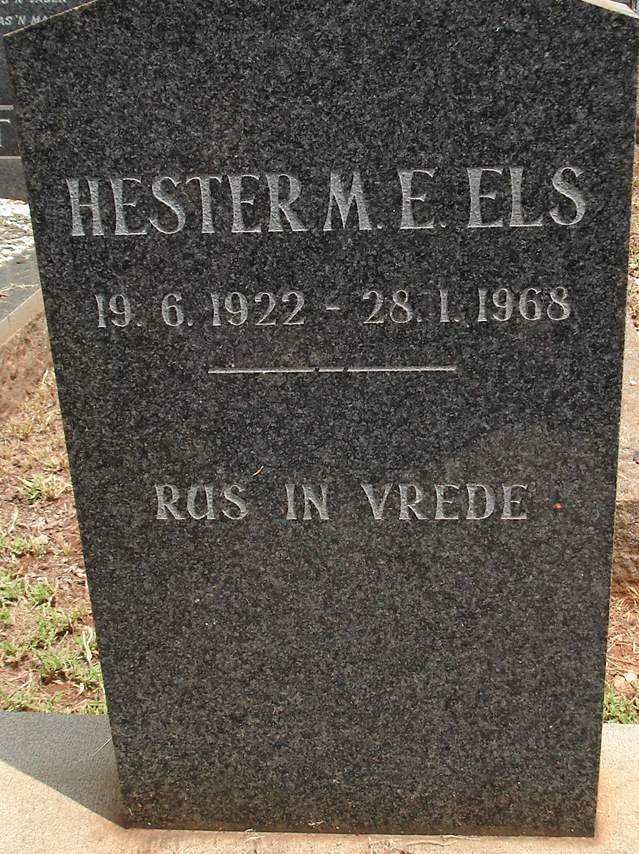 ELS Hester M.E. 1922-1968