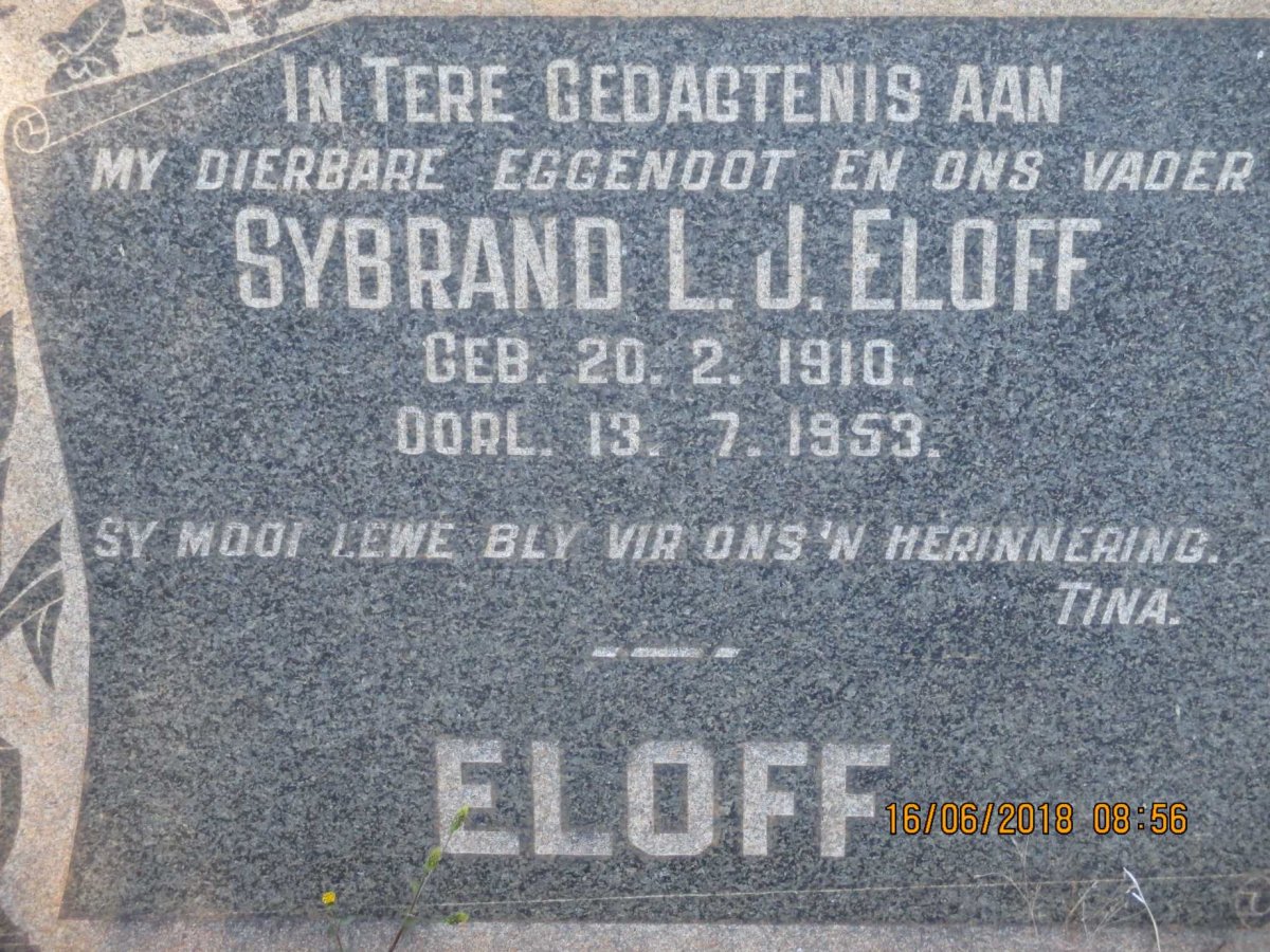 ELOFF Sybrand L.J. 1910-1953
