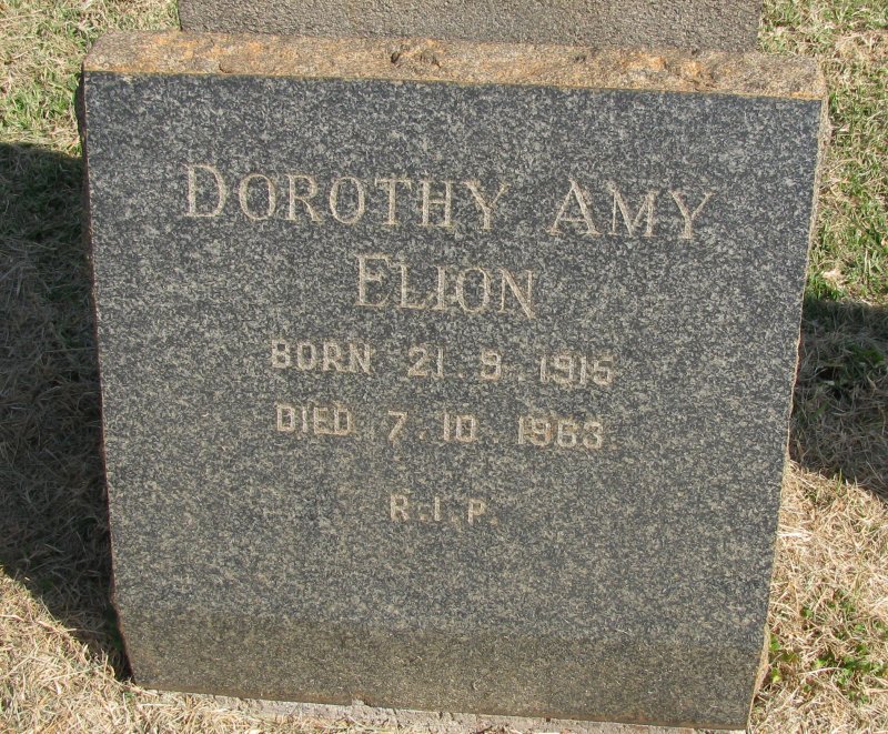 ELTON Dorothy Amy 1915-1963