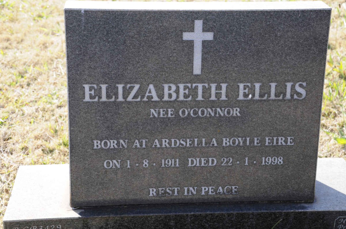ELLIS Elizabeth nee O'CONNOR 1911-1998