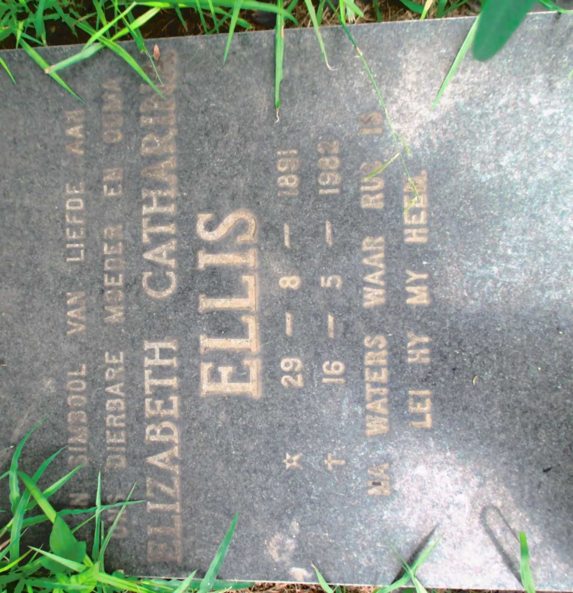 ELLIS Elizabeth Catharina 1891-1982
