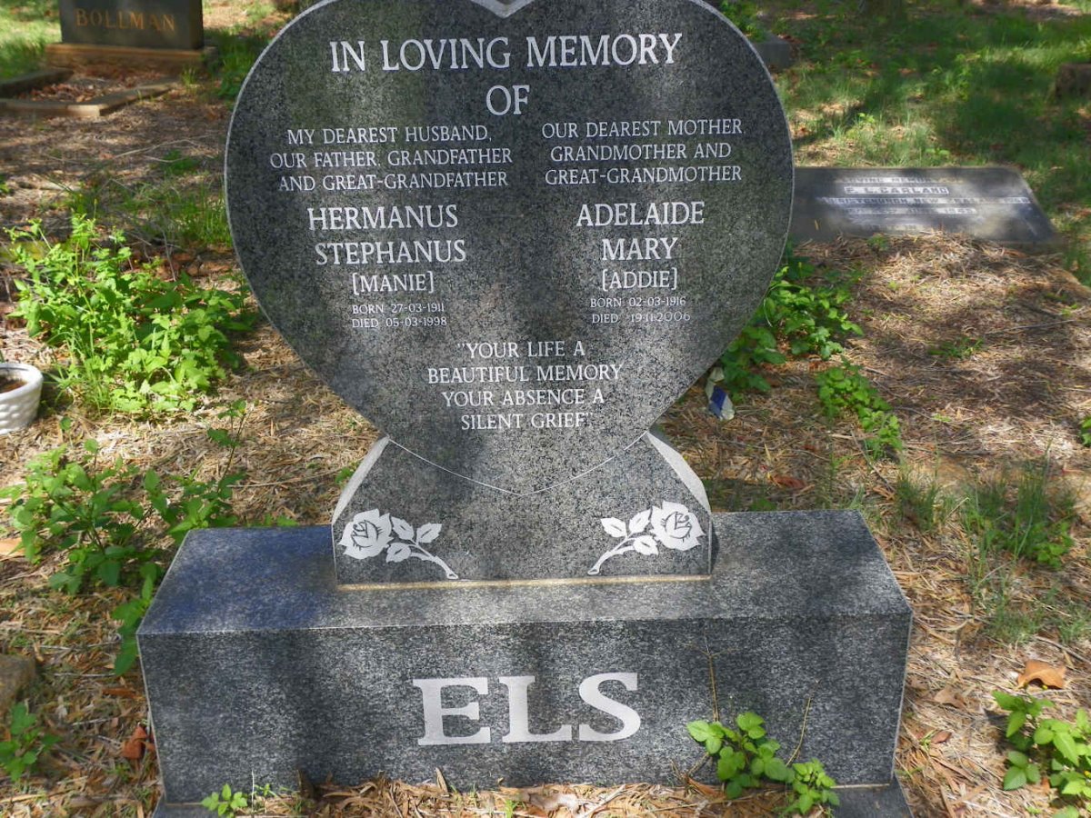 ELS Hermanus Stephanus 1911-1998 &amp; Adelaide Mary 1916-2006