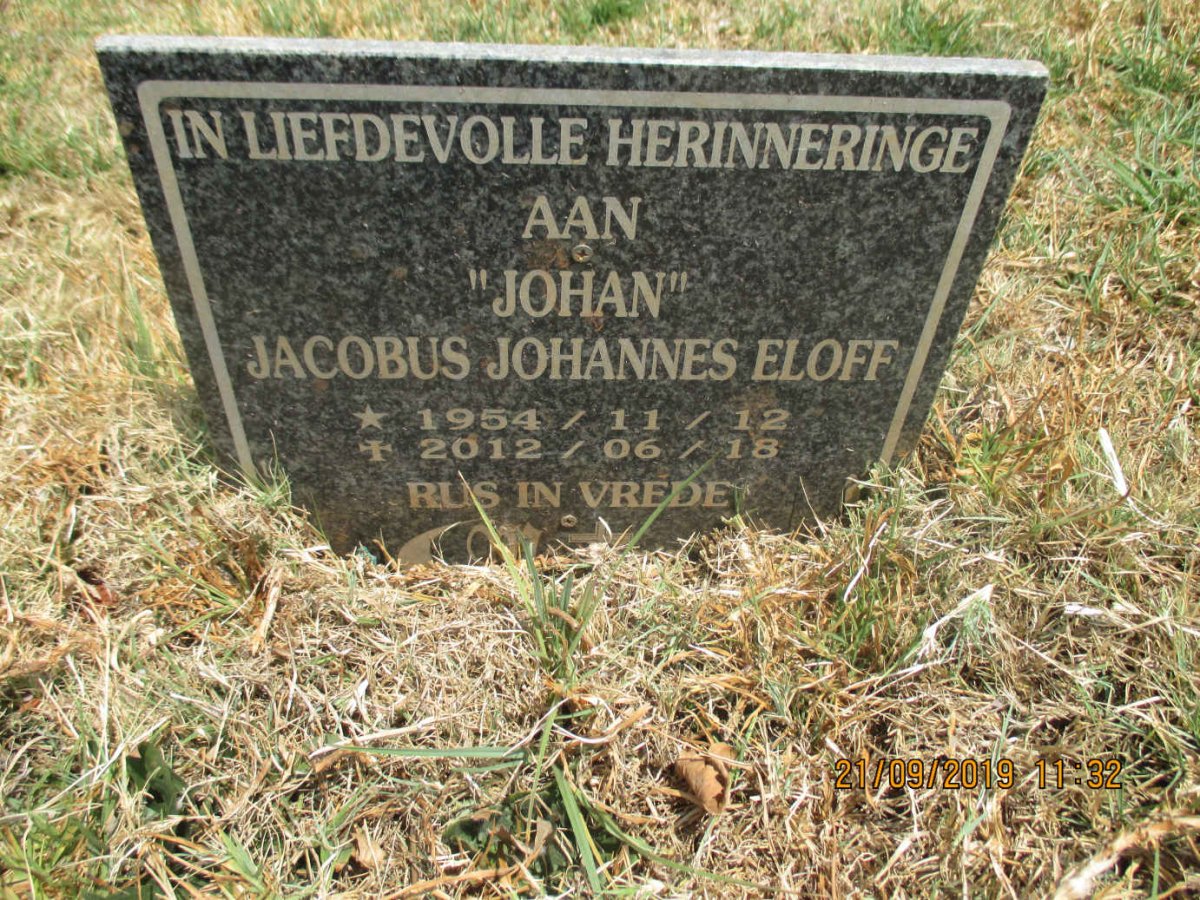 ELOFF Jacobus Johannes 1954-2012