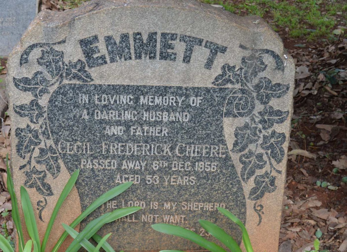 EMMETT Cecil Frederick Cheere -1956