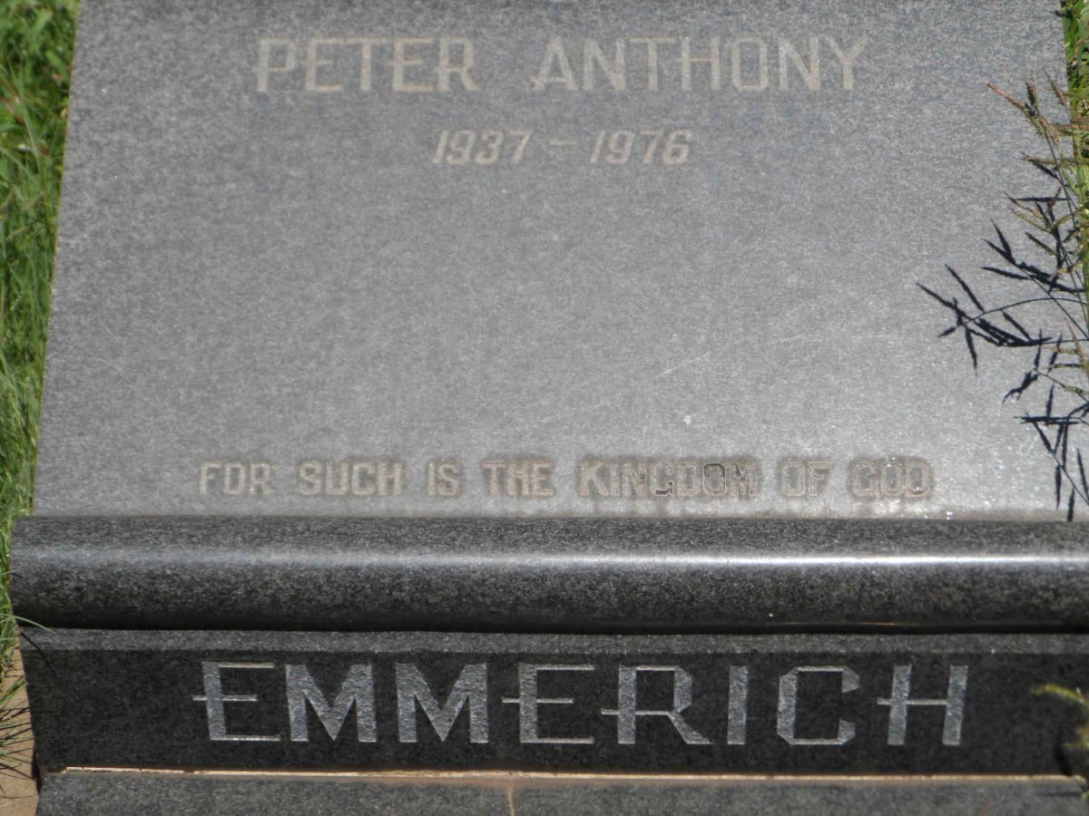EMMERICH Peter Anthony 1937-1976
