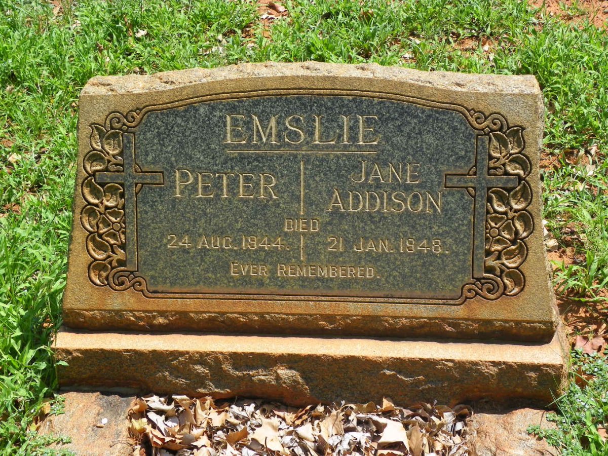 EMSLIE Peter -1944 &amp; Jane Addison -1948